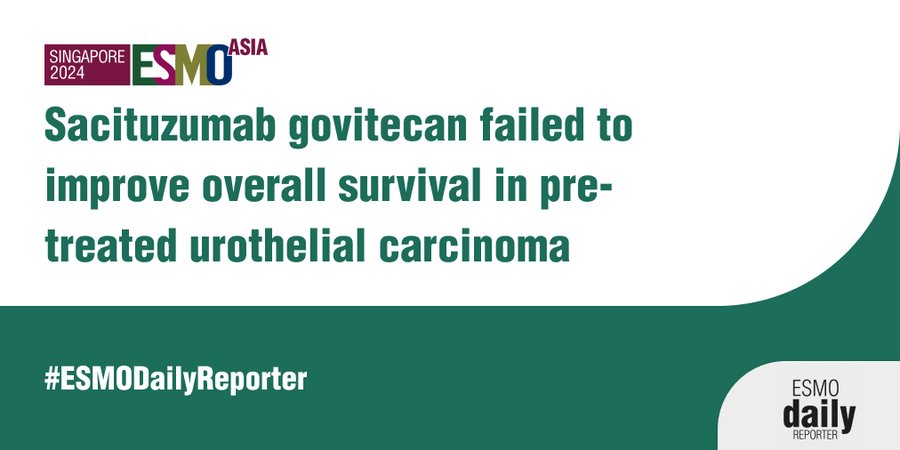 Sacituzumab govitecan vs platinum-based chemotherapy for Urothelial Carcinoma – ESMO