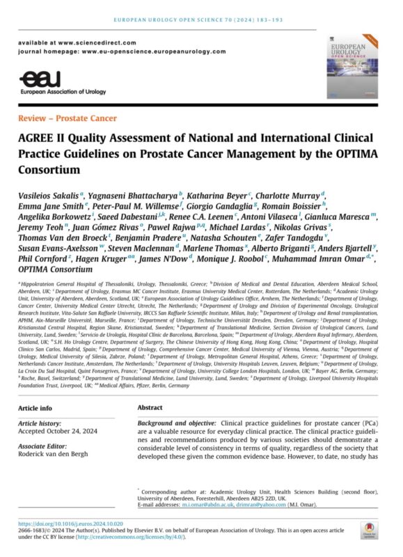 Juan Gómez Rivas: Are prostate cancer guidelines meeting quality standards?