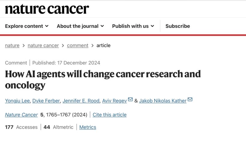 Jakob Nikolas Kather: AI agents in cancer research and oncology