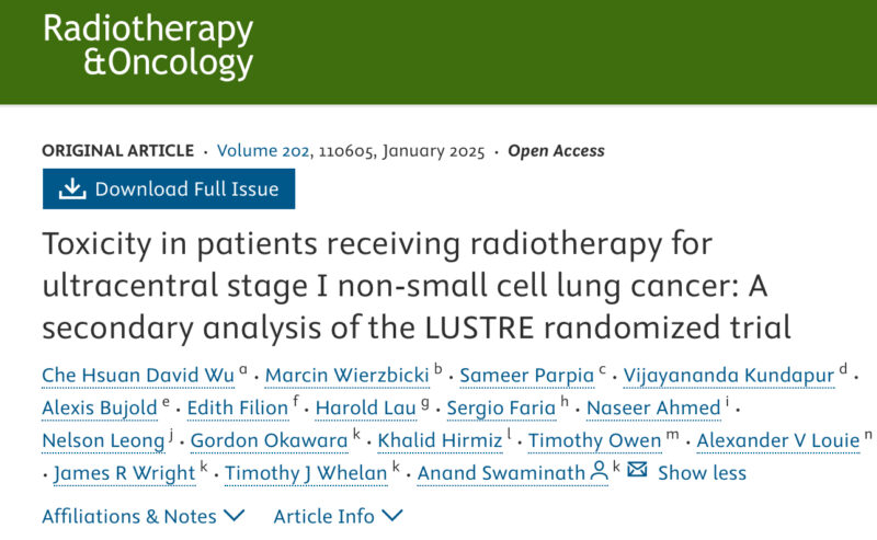 Drew Moghanaki: The largest randomized phase III trial evaluating lung SBRT