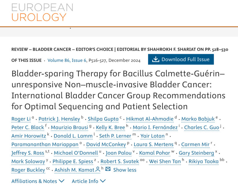 Bladder-sparing Therapy for BCG-unresponsive Non-muscle-invasive Bladder Cancer