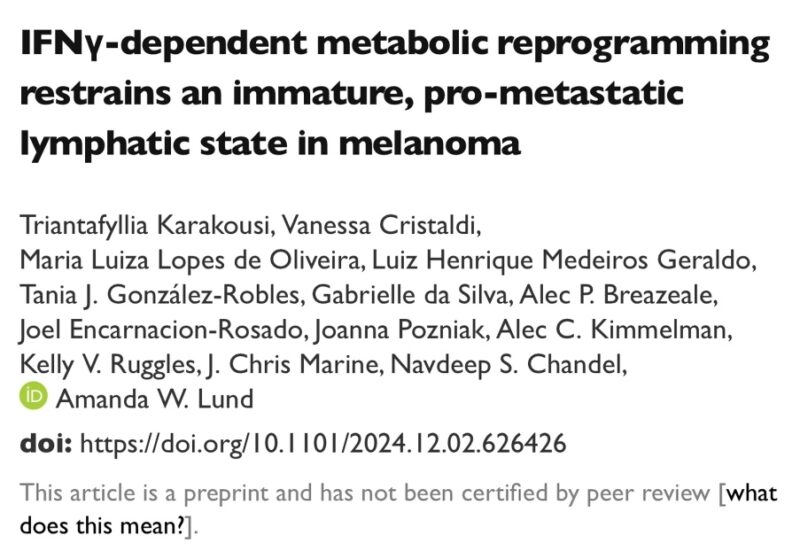 Amanda Lund: IFN as a metabolic switch to prune tumor-associated lymphangiogenesis