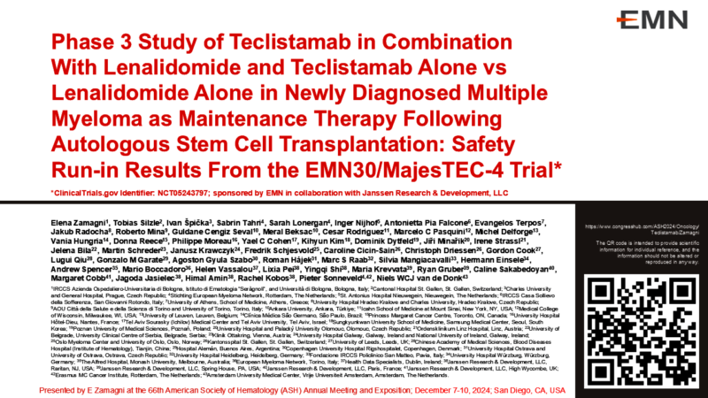 Rahul Banerjee: Safety run-in for Teclistamab and Lenalidomide maintenance after ASCT