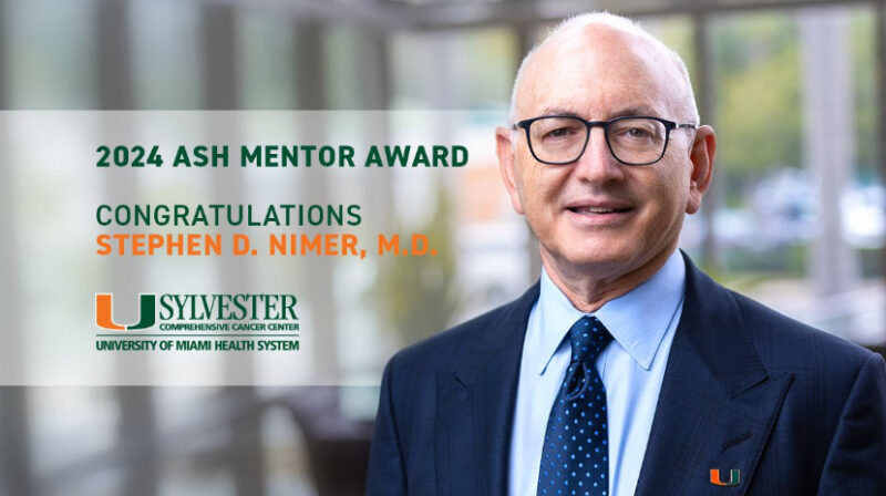 Stephen Nimer received the 2024 ASH Mentor Award