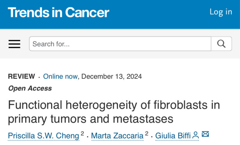 Anirban Maitra: Comprehensive fibroblast review in primary and metastatic cancers by Giulia Biffi et al.