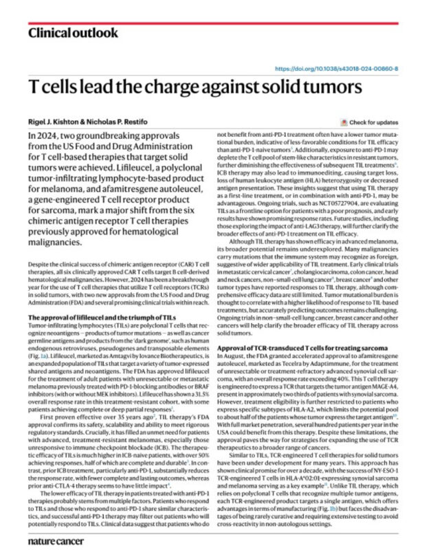 Nicholas Restifo: A Breakthrough Year for T Cells