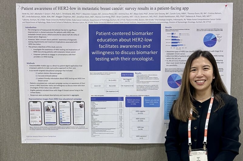 Heidi Ko: Honored to present on patient awareness of HER2-low breast cancer at SABCS24