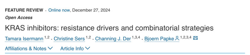 Anirban Maitra: An Open Access review on current status of KRAS inhibitors, resistance drivers and potential combinations