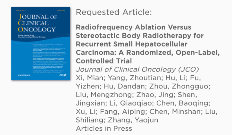 Milind Javle: Radiofrequency Ablation VS Stereotactic Body Radiotherapy for Recurrent Small HCC