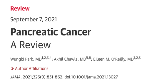 The highest cited original research publications in Pancreatic Cancer from 2020 to 2024 by Anirban Maitra