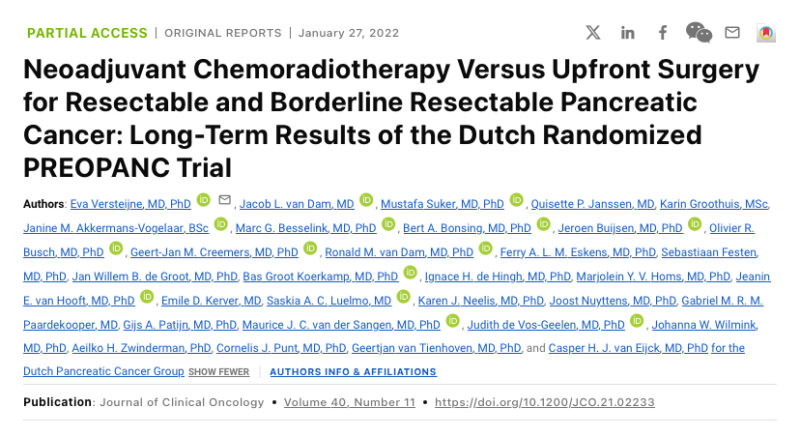 The highest cited original research publications in Pancreatic Cancer from 2020 to 2024 by Anirban Maitra