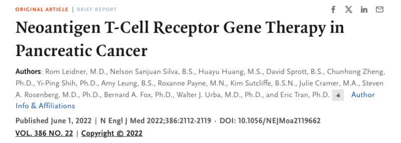 The highest cited original research publications in Pancreatic Cancer from 2020 to 2024 by Anirban Maitra