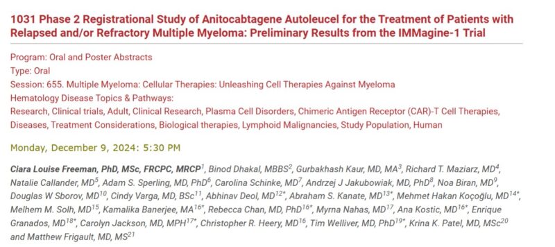 Vincent Rajkumar: My Top 5 ASH24 myeloma abstracts