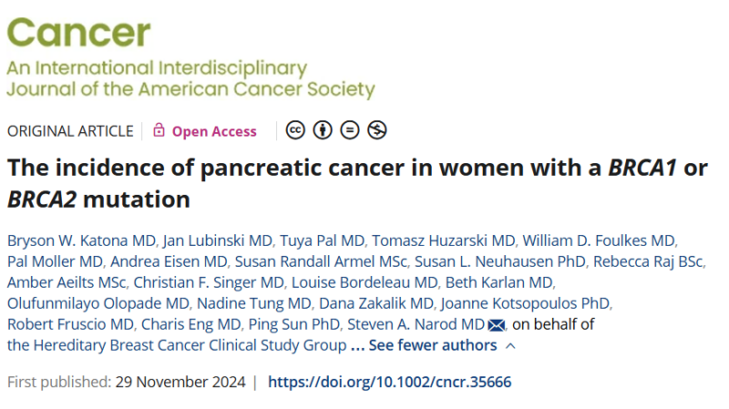 Pancreatic Cancer incidence in female BRCA carriers