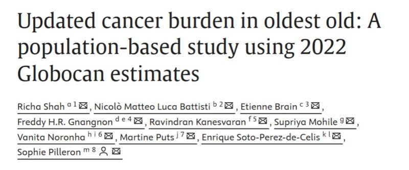 Enrique Soto: Cancer burden in adults aged 80 and over