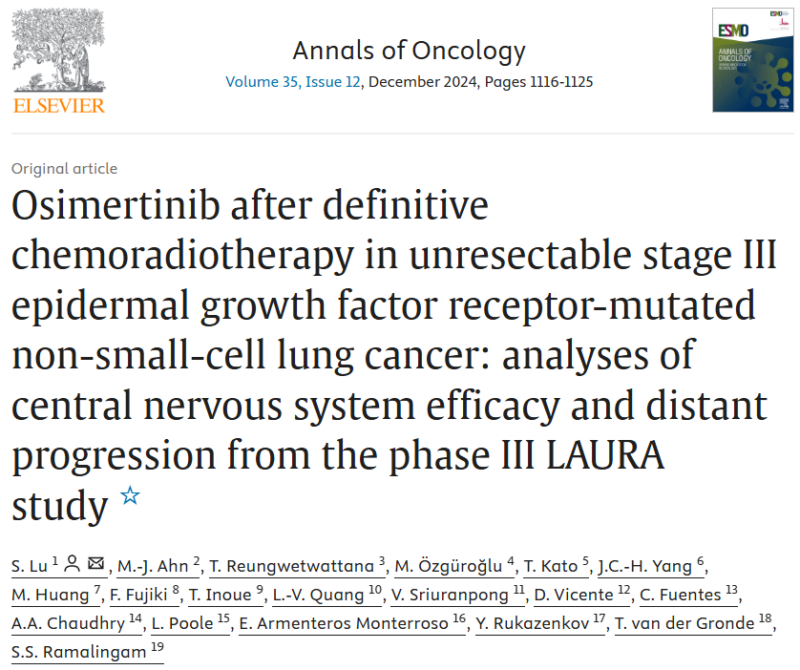 Exciting developments in the management of unresectable stage III EGFR NSCLC