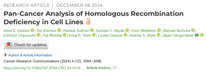 KSQ's recent publication offers computationally derived HRD scores for over 1300 cancer cell lines