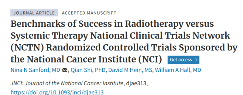 Nina Niu Sanford: Our comprehensive assessment of NCI cooperative group trials is out