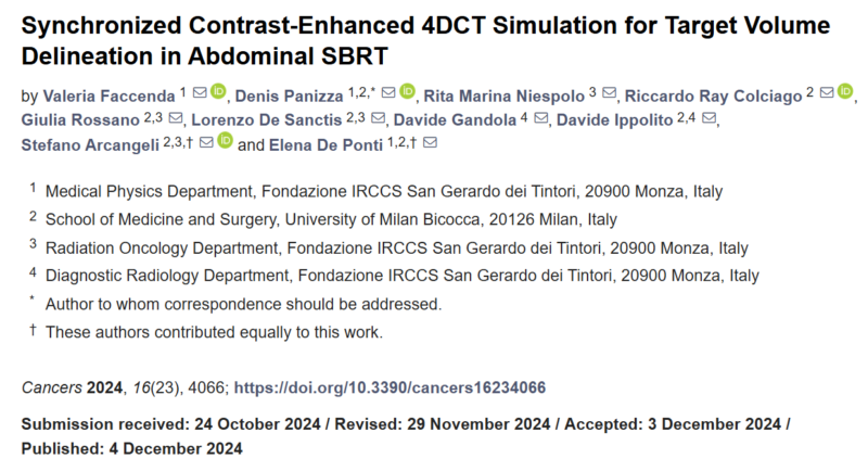 Valeria Faccenda: Our contrast-enhanced 4DCT simulation technique for abdominal SBRT