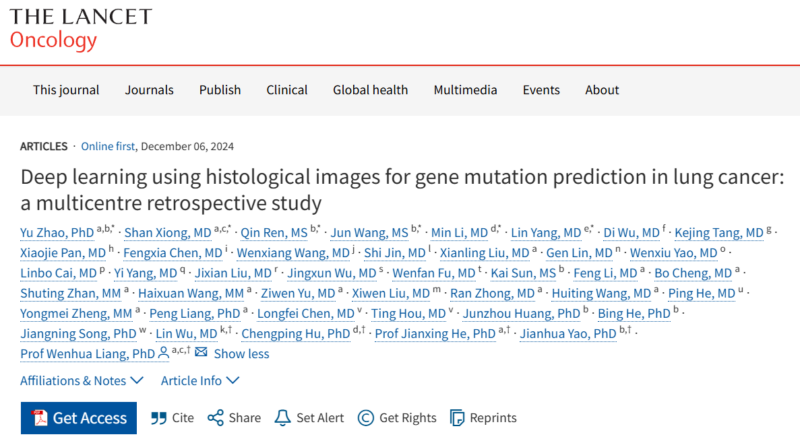 Predicting Gene Mutations Directly From Routine Histological Slides in Lung Cancer