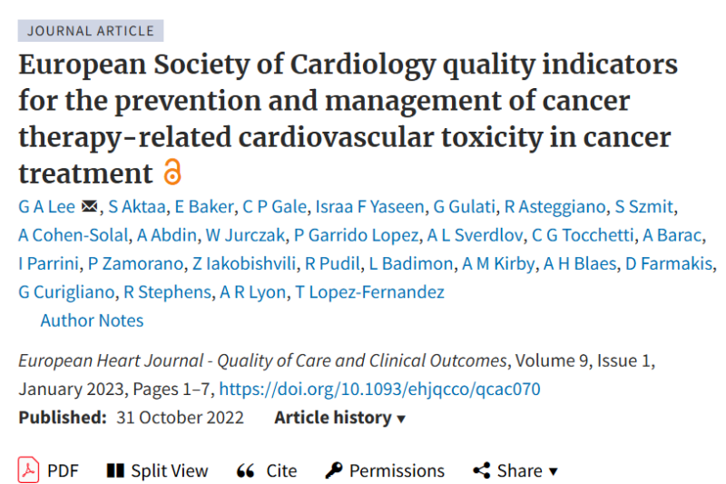 Sebastian Szmit: ECS quality indicators for the prevention and management of Cancer Therapy