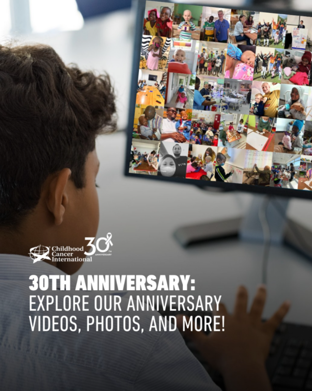 Explore Childhood Cancer International's anniversary content, including videos, photos, and more