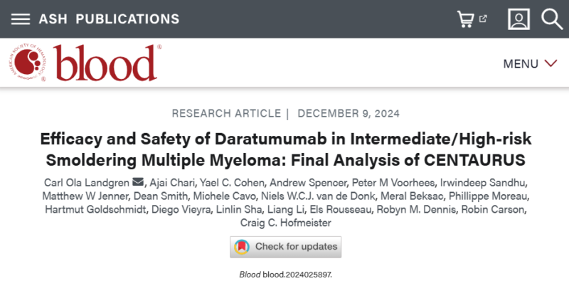 Myeloma Paper of the Day, December 12th, suggested by Robert Orlowski