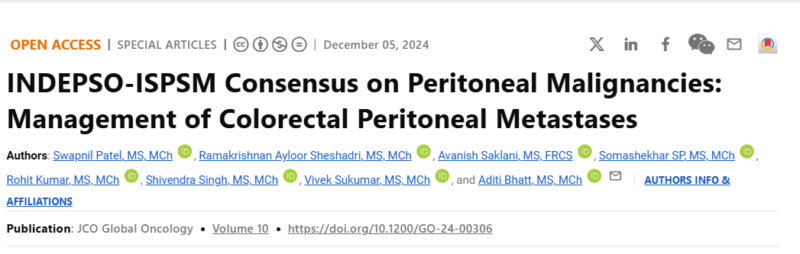 Management of colorectal peritoneal metastases