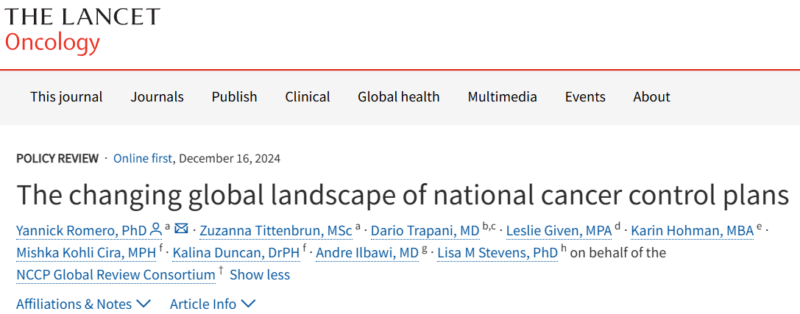 Dégi László Csaba: Thrilled to announce the new Lancet Oncology Policy Review analyzing NCCPs worldwide