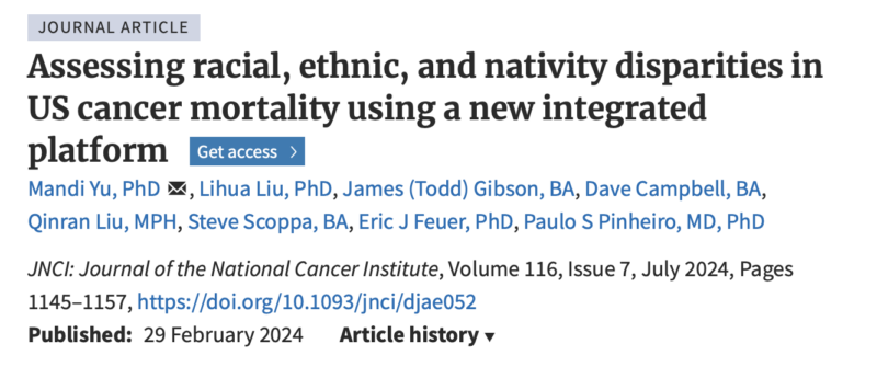 Disparities in cancer mortality between US-born and foreign-born blacks by Mandi Yu, et al. - African Diaspora Cancer Network 