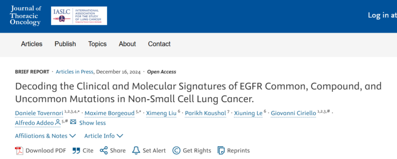 5 papers about Lung Cancer suggested by Stephen Liu