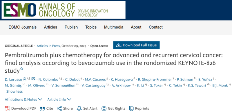 Pembrolizumab plus chemotherapy with or without bevacizumab for metastatic cervical cancer