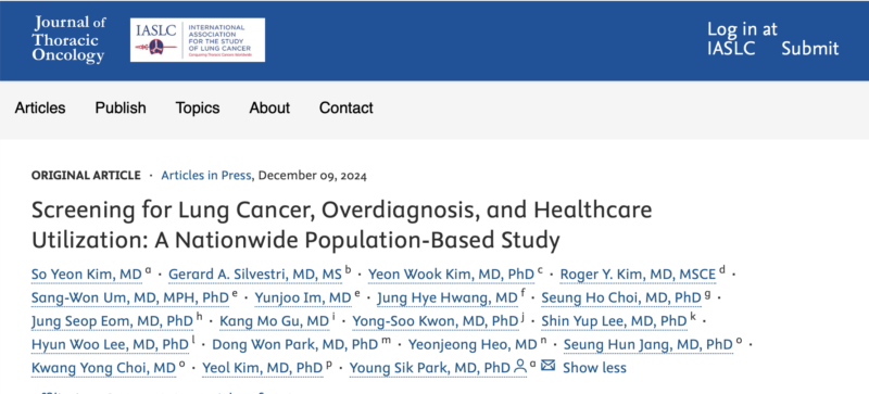 The prevalence of widespread guideline-discordant LDCT screening in a low-risk population by So Yeon Kim et al.