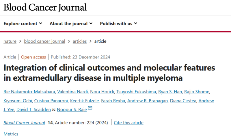 Myeloma Paper of the Day, December 24th, suggested by Robert Orlowski