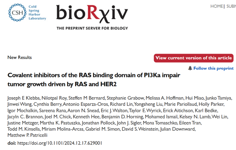 Julian Downward: Compounds that block the interaction of RAS proteins with PI3-kinase