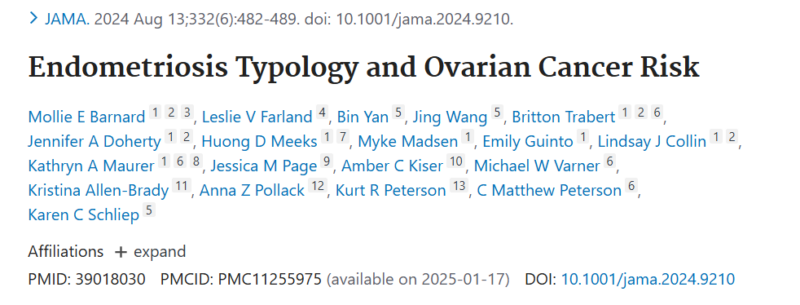 Women with severe types of endometriosis have a higher risk of ovarian cancer