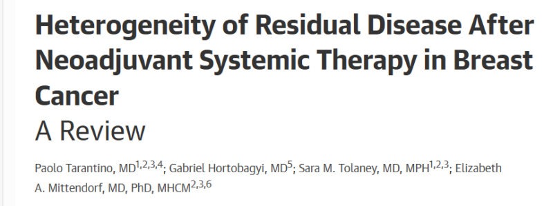 Paolo Tarantino: Time to move beyond the one-size-fits all paradigm for residual disease