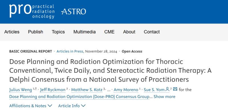 Matthew Katz: Consensus-based OAR dose constraint for lung cancer radiation therapy