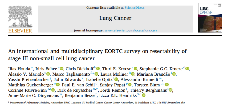 Corinne Faivre-Finn: An International EORTC Survey on Stage III NSCLC resectability