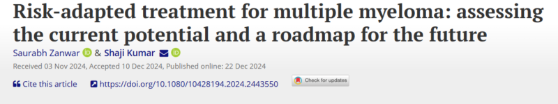 Saurabh Zanwar: Is risk-adapted therapy ready for prime time in Multiple Myeloma?