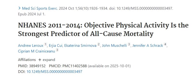 Sami (Papacek) Mansfield: The best predictor of lifespan is how much you move