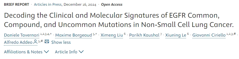 Details on uncommon EGFR mutations in NSCLC from Dr. Alfredo Addeo