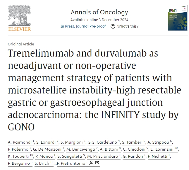 Filippo Pietrantonio: Tremelimumab and durvalumab for MSI gastric cancer