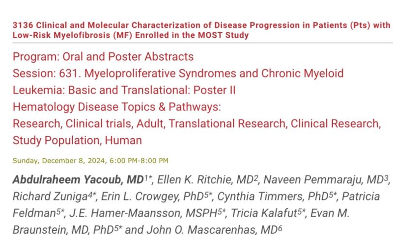 Naveen Pemmaraju: Our results from the unique MOST observational study