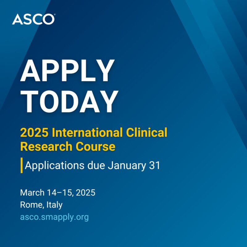 ASCO - Applications are open for an interactive clinical research course with AIOM