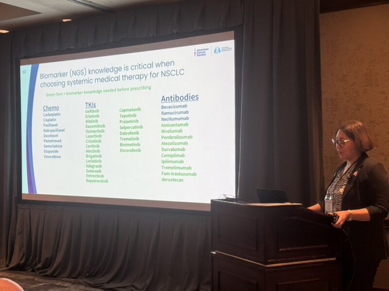 Lecia Sequist highlights the established importance of biomarker testing to tailor appropriate treatment