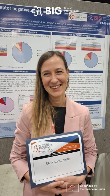 Breast International Group - Elisa Agostinetto receives the SABCS24 “Early Investigator Award”