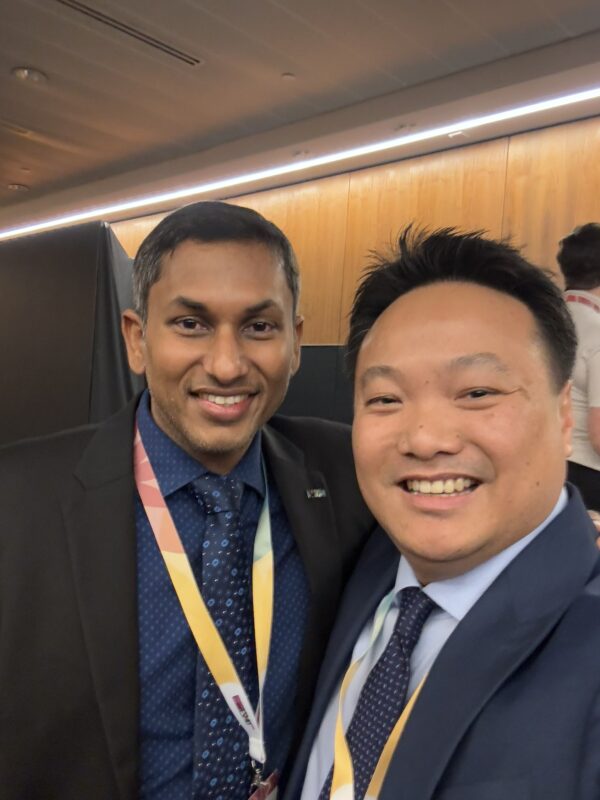 Herbert Loong: A pleasure to meet Aju Mathew at ESMO Asia 2024