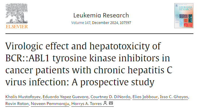 Khalis Mustafayev: Are BCR-ABL1 TKIs safe for cancer patients with chronic Hepatitis C?