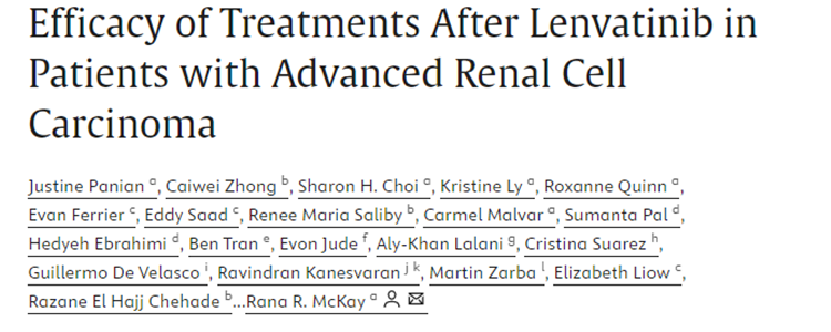 Efficacy of Treatments After Lenvatinib in Patients with Advanced Renal Cell Carcinoma